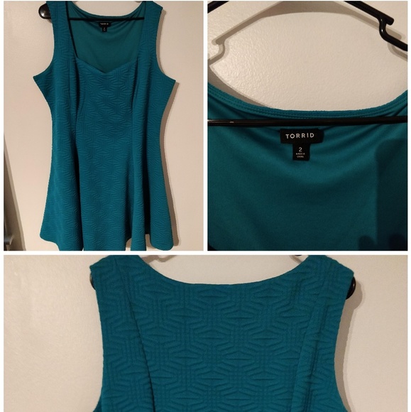 torrid Dresses & Skirts - Torrid turquoise skater style dress size 2